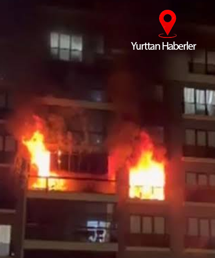 Apartman dairesinde korkutan yangın!