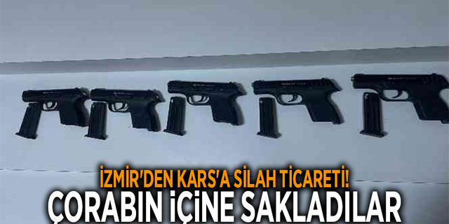 İzmir'den Kars'a silah ticareti! Çorabın içine sakladılar