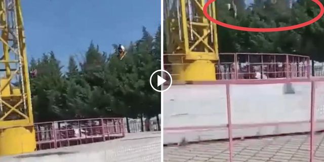 Bursa’da faciadan dönüldü! Dev salıncak ağaç dallarına takıldı! O anlar kameralarda