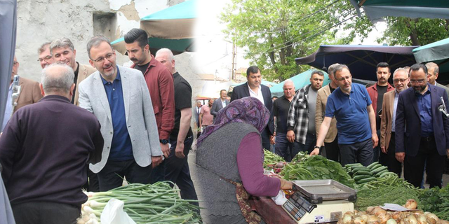 Bakan Kasapoğlu memleketinde pazar alışverişi yaptı