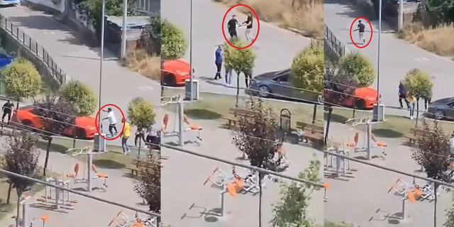 Gebze'de dehşet anları! Çocuk parkında silahlı çatışma çıktı
