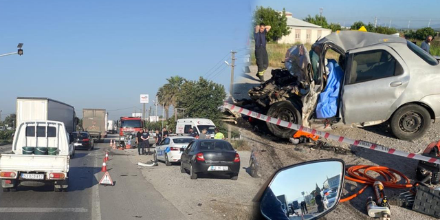 Manisa’da feci kaza! Otomobil ile tır çarpıştı: 1 ölü!