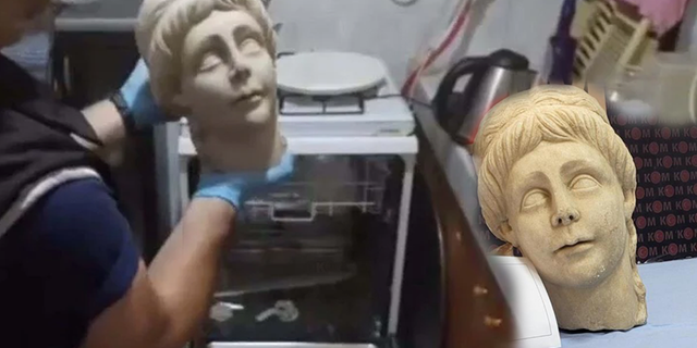 2 bin yıllık heykel bulaşık makinesinden çıktı!
