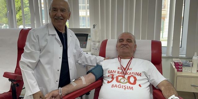  Kendi rekorunu kırdı! 40 yılda 476 ünite kan bağışı