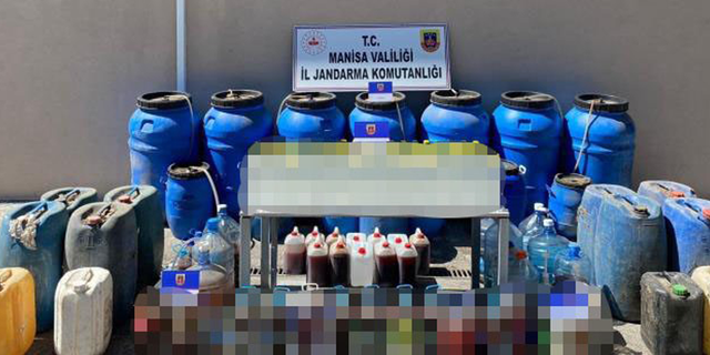 Manisa'da sahte ve kaçak içki operasyonu: Binlerce litre içki ele geçirildi