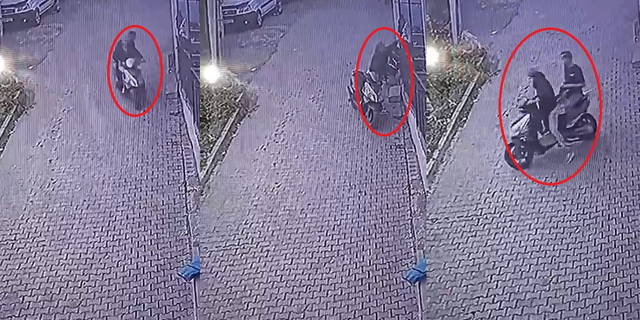 Bursa'da motosikletli hırsızlar balkonda asılı çamaşırları çaldı!