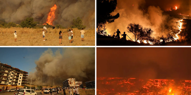 Çanakkale'de orman yangınına müdahale sürüyor!  9 köy tahliye edildi