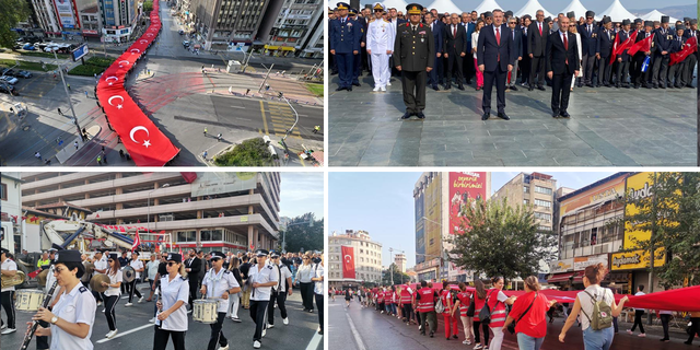 İzmir'de 9 Eylül coşkusu: 350 metrelik dev bayrak açıldı