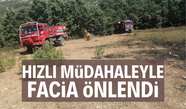 HIZLI MÜDAHALE FACİAYI ÖNLEDİ