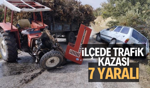 İlçede trafik kazası: 7 yaralı