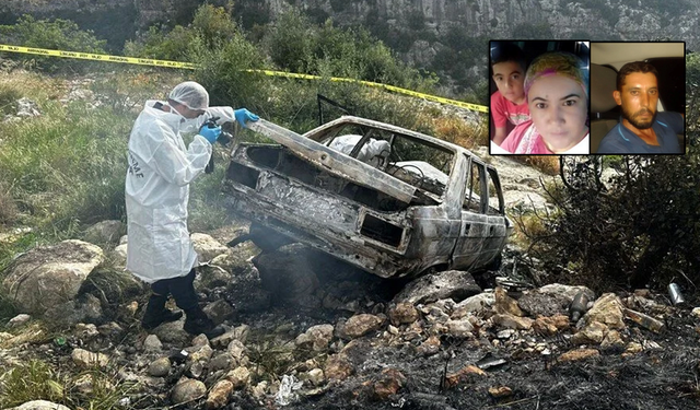 5 km arayla yanarak öldüler: 3 kişilik aile cinayete kurban gitmiş!