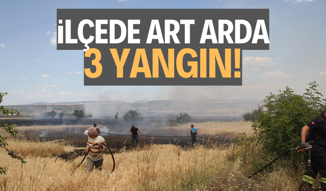 İlçede art arda üç yangın!