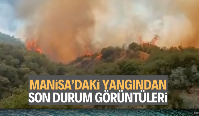 Manisa’daki yangına havadan ve karadan müdahale devam ediyor