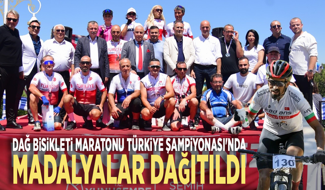 Dağ Bisikleti Maratonu Türkiye Şampiyonası'nda madalyalar dağıtıldı