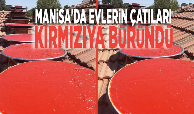 Manisa'da evlerin çatıları kırmızıya büründü