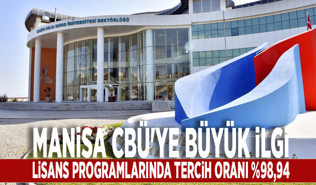 Manisa CBÜ'ye büyük ilgi: Lisans programlarında tercih oranı %98,94