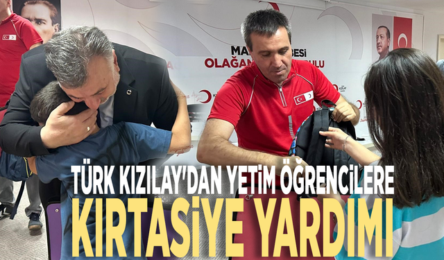 Türk Kızılay'dan yetim öğrencilere kırtasiye yardımı