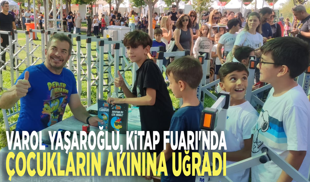 Varol Yaşaroğlu, Kitap Fuarı'nda çocukların akınına uğradı