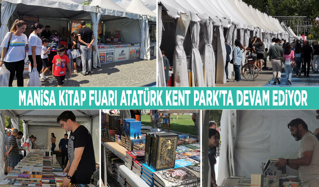 Manisa Kitap Fuarı Atatürk Kent Park'ta devam ediyor