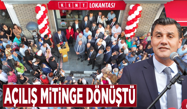 Açılış mitinge dönüştü