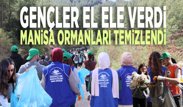 Gençler el ele verdi, Manisa ormanları temizlendi