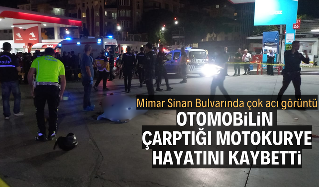 Manisa'da otomobilin çarptığı motokurye hayatını kaybetti