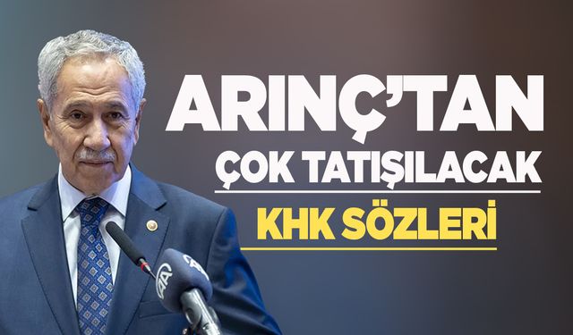 Bülent Arınç'tan çarpıcı açıklamalar...