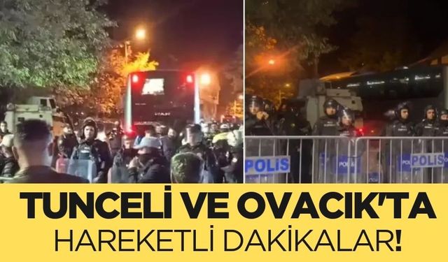 Kayyum atanan Tunceli ve Ovacık Belediyeleri önünde pretesto başladı