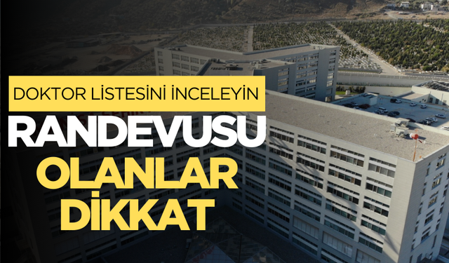 Manisa'da yarın hangi doktorlar görev yapacak? İşte detaylar...