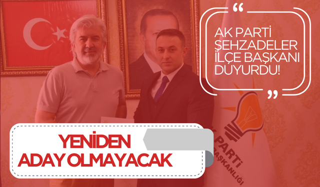 AK Parti Şehzadeler'de dikkat çeken ayrılık!