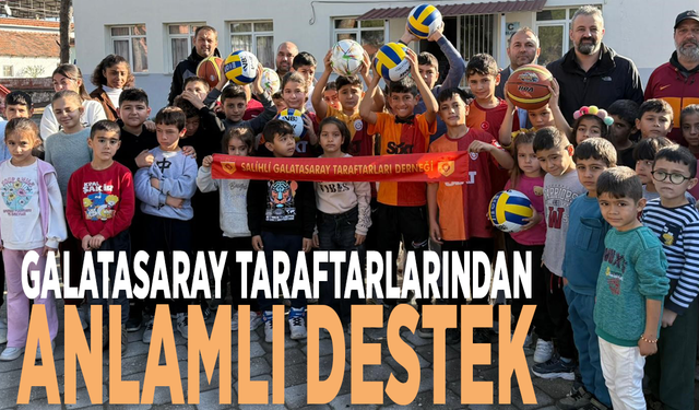 Galatasaray taraftarlarından anlamlı destek