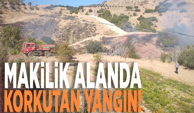 Makilik alanda korkutan yangın!