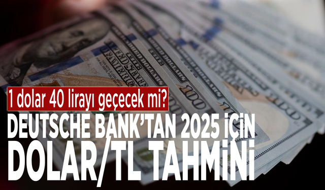 1 dolar 40 lirayı geçecek mi? Deutsche Bank'tan 2025 için dolar/TL tahmini