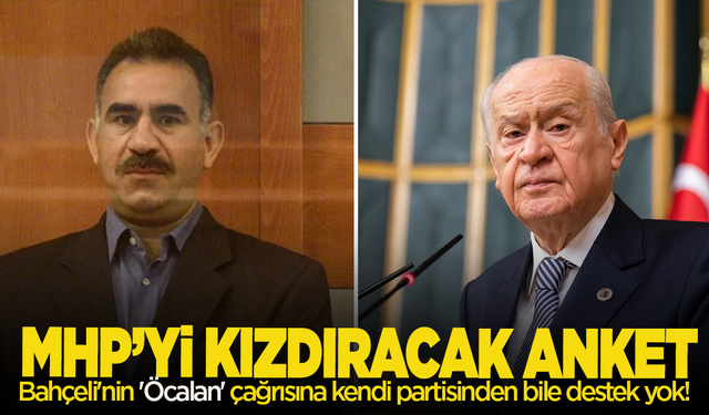 Bu anket MHP'lileri çok kızdıracak! Bahçeli'nin 'Öcalan' çağrısına kendi partisinden bile destek yok