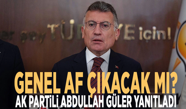 Genel af çıkacak mı? Ak Partili Abdullah Güler yanıtladı