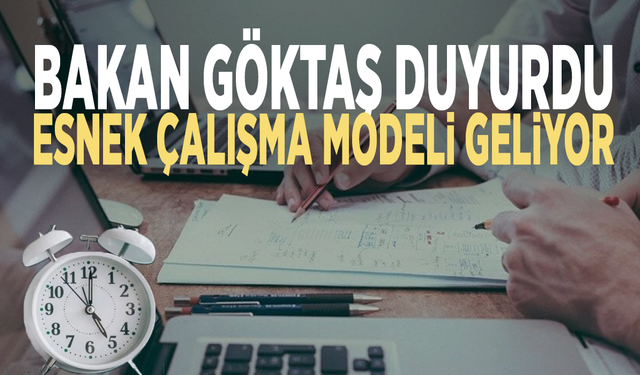 Bakan Göktaş açıkladı: Esnek çalışma modeli geliyor