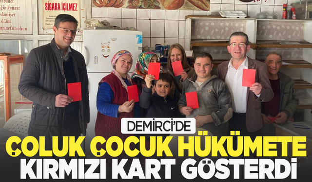 Demirci'den hükümete kırmızı kart!