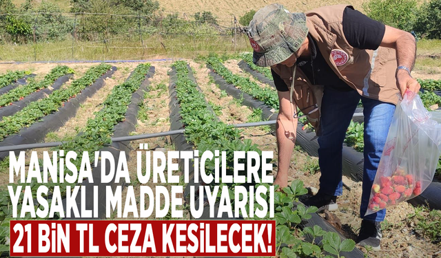 Manisa'da üreticilere yasaklı madde uyarısı: 21 bin TL ceza kesilecek!