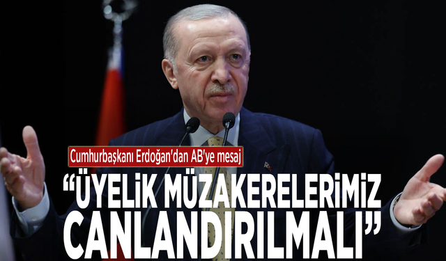 Cumhurbaşkanı Erdoğan'dan AB'ye mesaj: "Üyelik müzakerelerimiz canlandırılmalı"