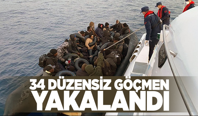 Fethiye’de 3’ü çocuk 34 düzensiz göçmen yakalandı