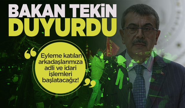 Bakan Tekin'den çarpıcı açıklamalar!