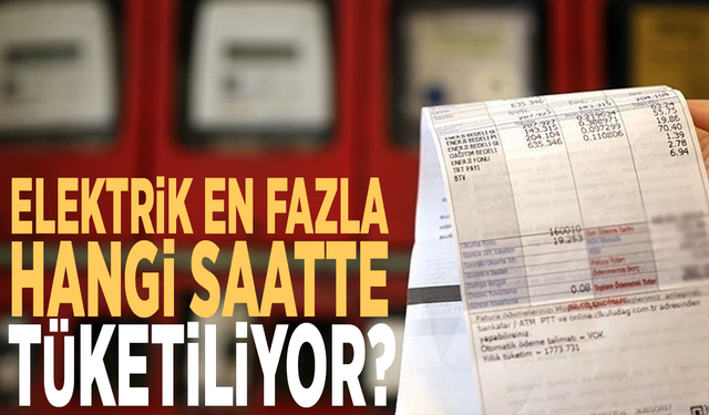 Elektrik en fazla hangi saatte tüketiliyor?