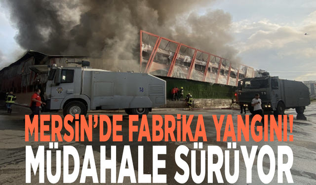 Mersin’de fabrika yangını! Müdahale sürüyor