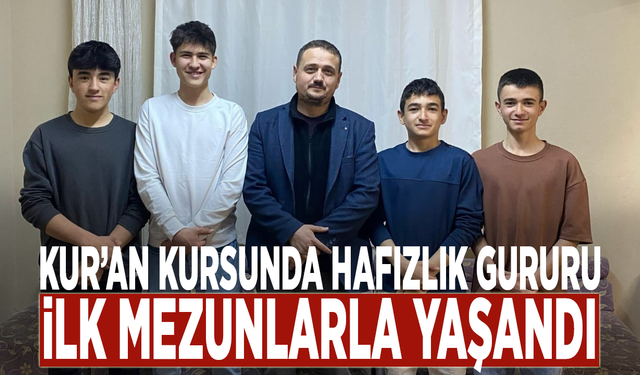 Kur’an kursunda hafızlık gururu ilk mezunlarla yaşandı