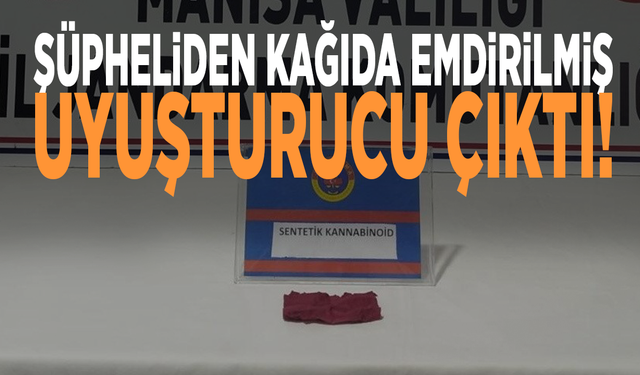 Şüpheliden kağıda emdirilmiş uyuşturucu çıktı!