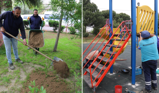 Park ve bahçelerde yoğun mesai
