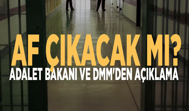 Af çıkacak mı? Adalet Bakanı ve DMM'den açıklama