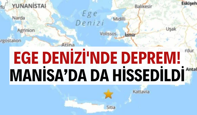 Ege Denizi'nde 6 büyüklüğünde deprem! Manisa’da da hissedildi