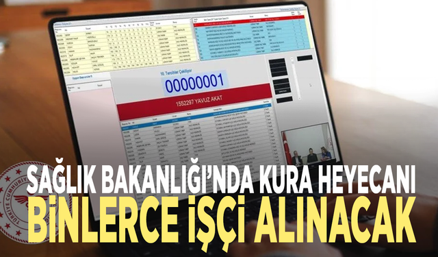 Sağlık Bakanlığı’nda kura heyecanı: Binlerce işçi alınacak