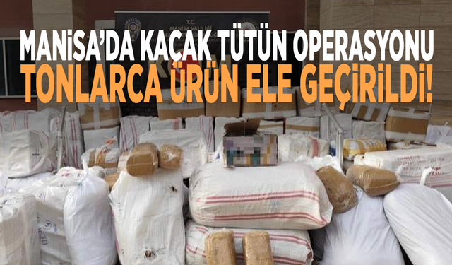 Manisa’da kaçak tütün operasyonu: Tonlarca ürün ele geçirildi!